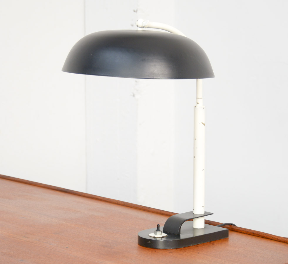 Black & White Industrial Modernist Desk Lamp