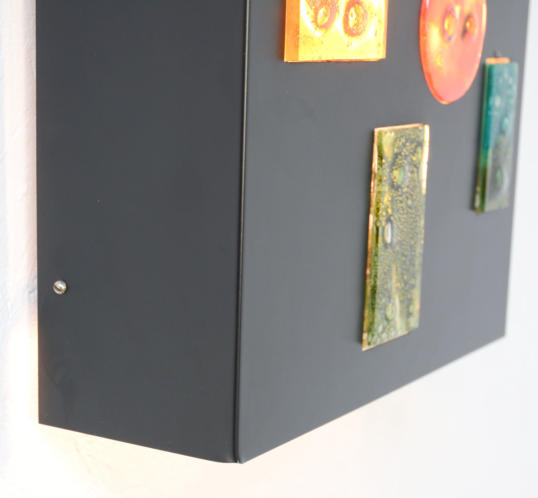 Rare Square Collage Wall Lamp by Willem Van Oyen for Raak