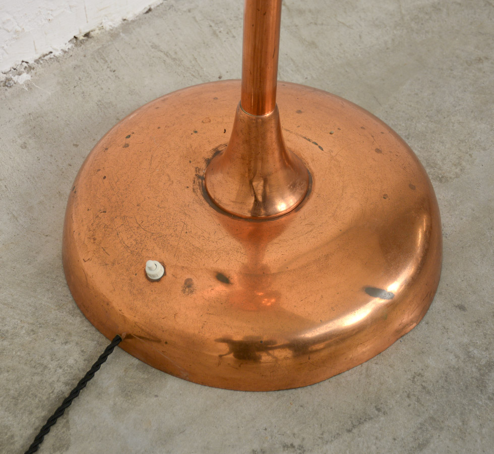 Red Copper Art Deco Floor Lamp