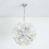 1960s Sputnik Chandelier with Glass Floral Shades