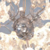 1960s Sputnik Chandelier with Glass Floral Shades