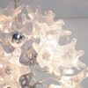 1960s Sputnik Chandelier with Glass Floral Shades