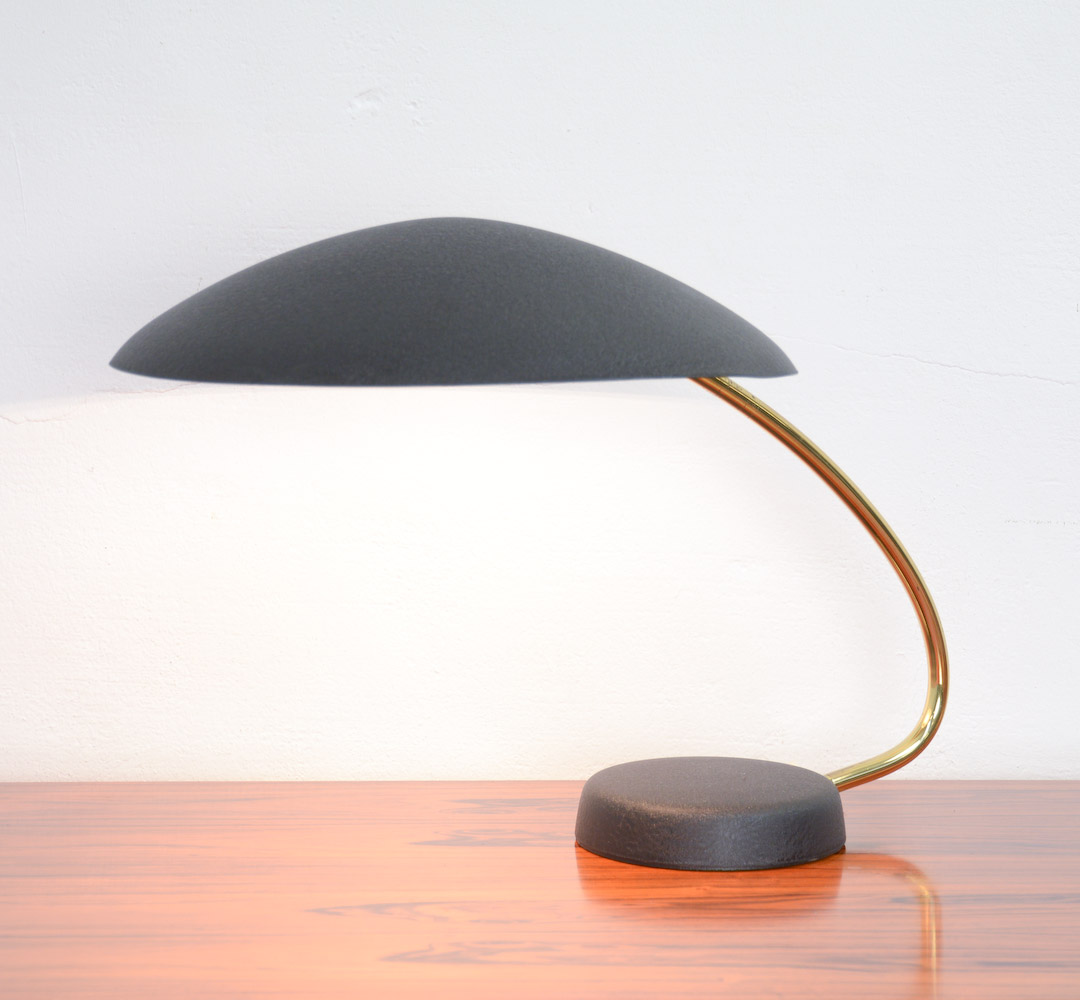 Cosack Mid-Century Black and Brass Desk Lamp