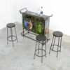 Rare Dry Bar with Bar Stools by Roger Capron