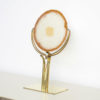 Elegant Brass and Agate Sculpture in the manner of Claude Lalanne