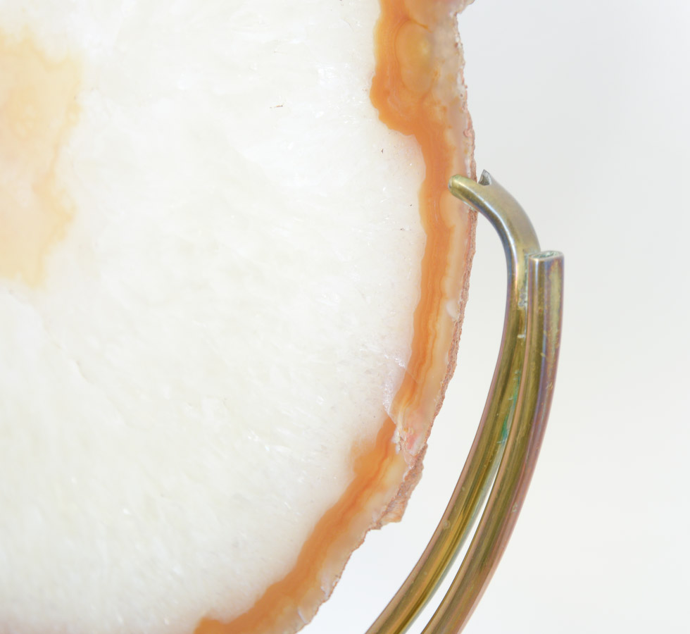 Elegant Brass and Agate Sculpture in the manner of Claude Lalanne