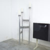 Impressive Brutalist Aluminum Candelabra for Aluclair, Belgium
