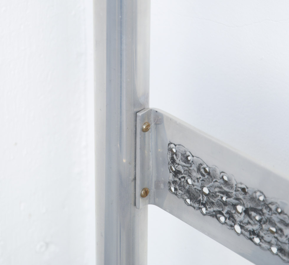 Impressive Brutalist Aluminum Candelabra for Aluclair, Belgium