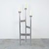 Impressive Brutalist Aluminum Candelabra for Aluclair, Belgium