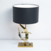 Decorative Silver and Gold Colored Bird Table Lamp