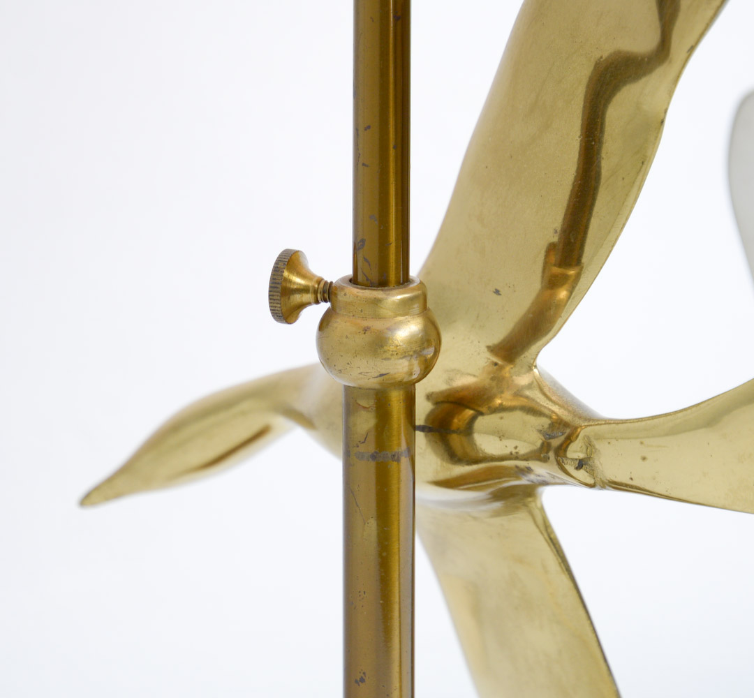 Decorative Silver and Gold Colored Bird Table Lamp