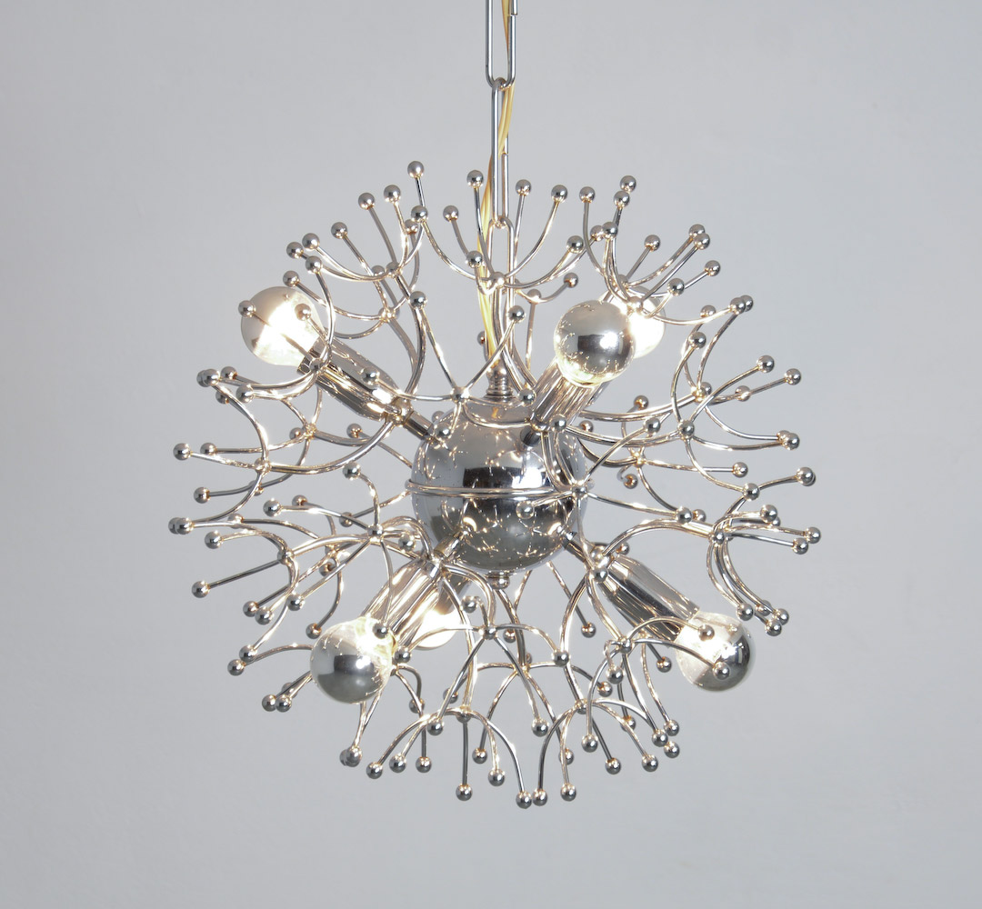 1960s Chrome Sputnik Chandelier