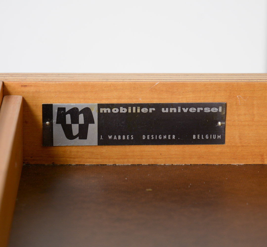 Desk by Jules Wabbes for Mobilier Universel