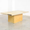 Brass and Stone Coffee Table for Fedam attr. to Paul Kingma