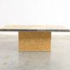 Brass and Stone Coffee Table for Fedam attr. to Paul Kingma
