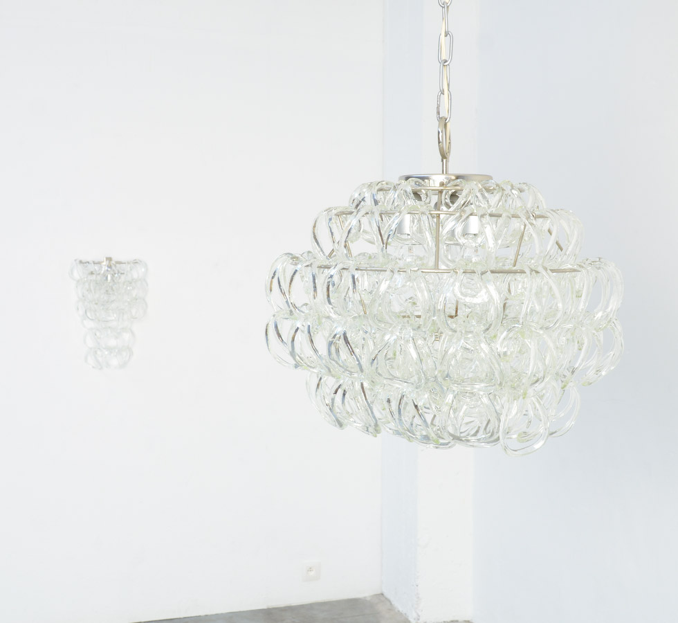 Giogali Chandelier by Angelo Mangiarotti for Vistosi