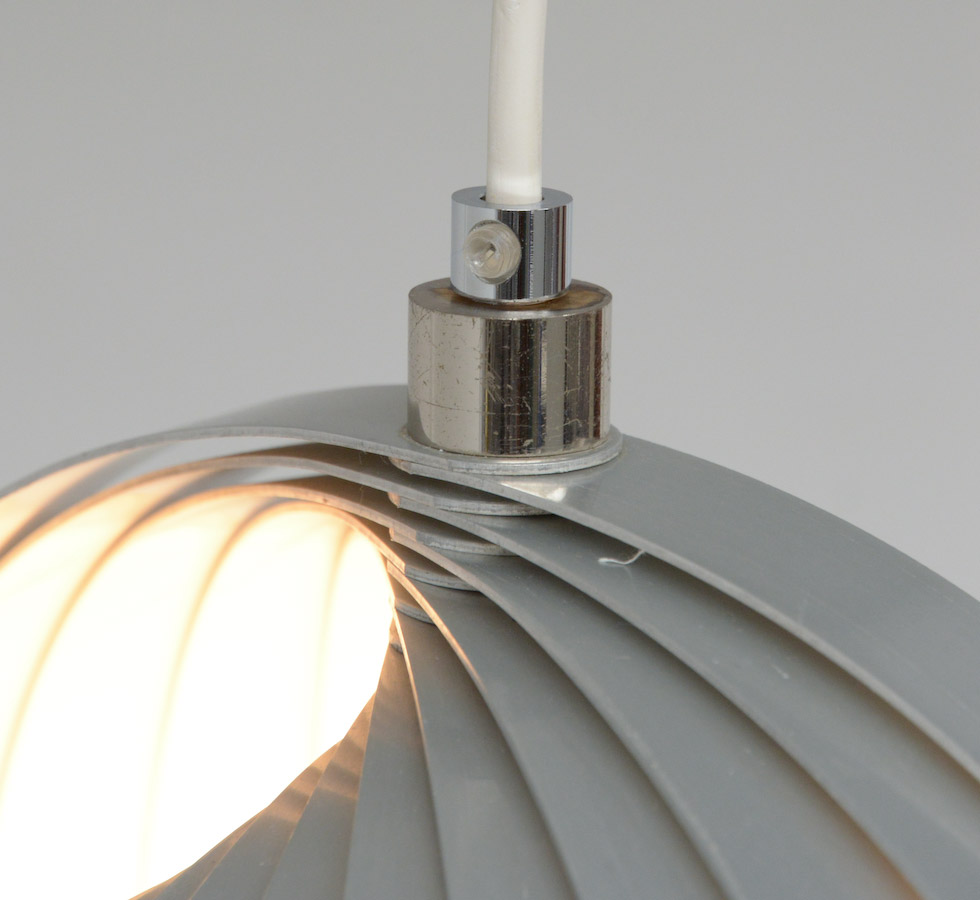 Aluminium Shell Lamp by Henri Mathieu, 1970