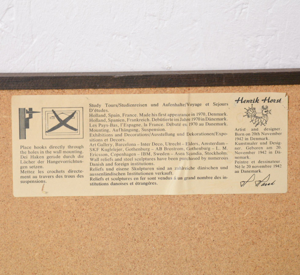 Brutalist Wall Sculpture by Henrik Horst