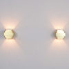 Pair of Gold Colored Aluminum Wall Lamps by Jules Wabbes