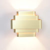 Pair of Gold Colored Aluminum Wall Lamps by Jules Wabbes