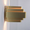 Pair of Gold Colored Aluminum Wall Lamps by Jules Wabbes