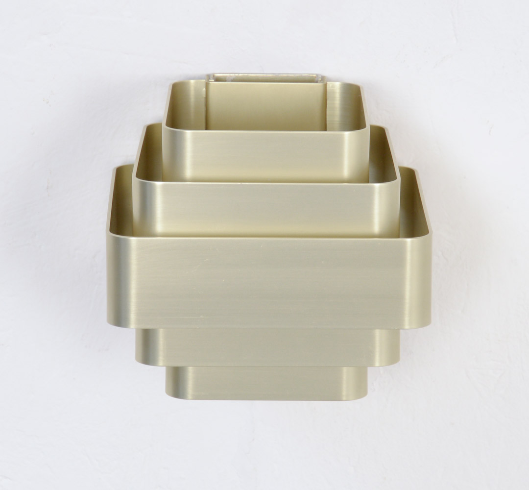 Gold Colored Aluminum Wall Lamp by Jules Wabbes