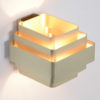 Gold Colored Aluminum Wall Lamp by Jules Wabbes