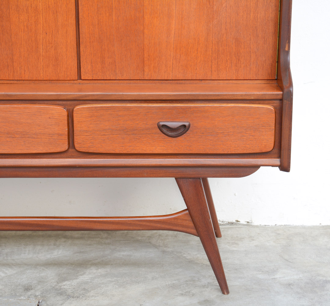 Organic Teak Highboard by Louis Van Teeffelen for Webe