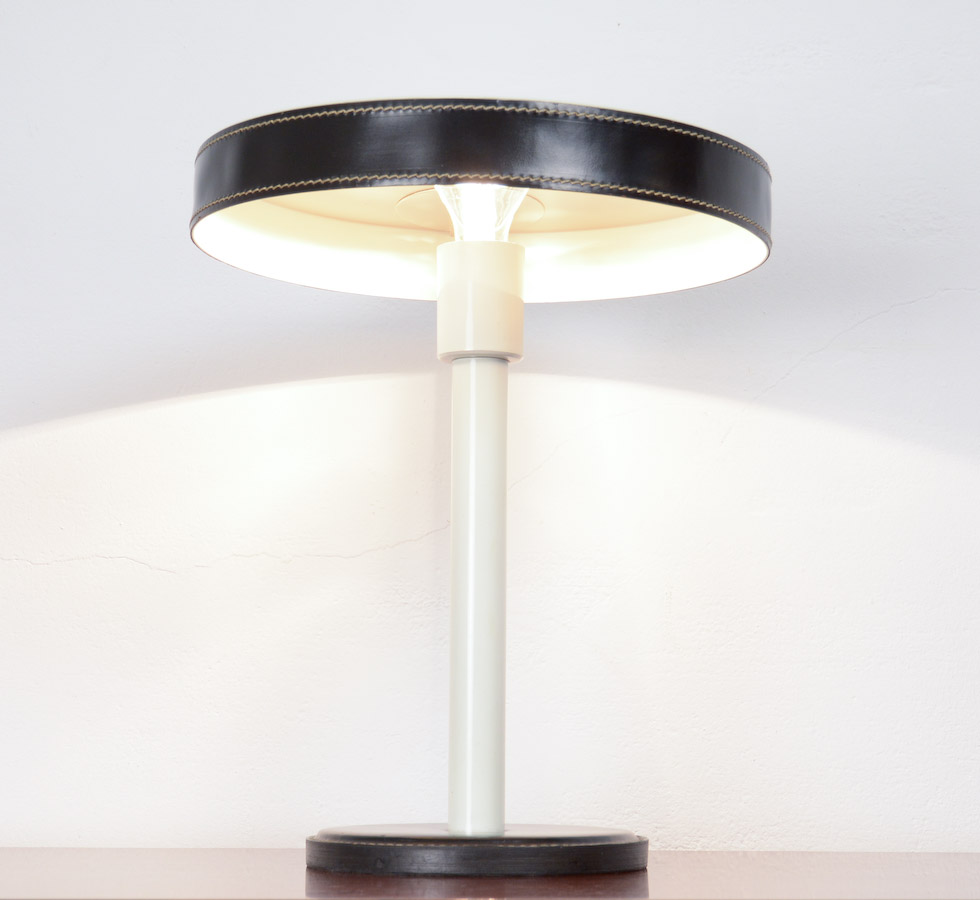 Minimal Black & White Desk Lamp by L. Kalff for Philips