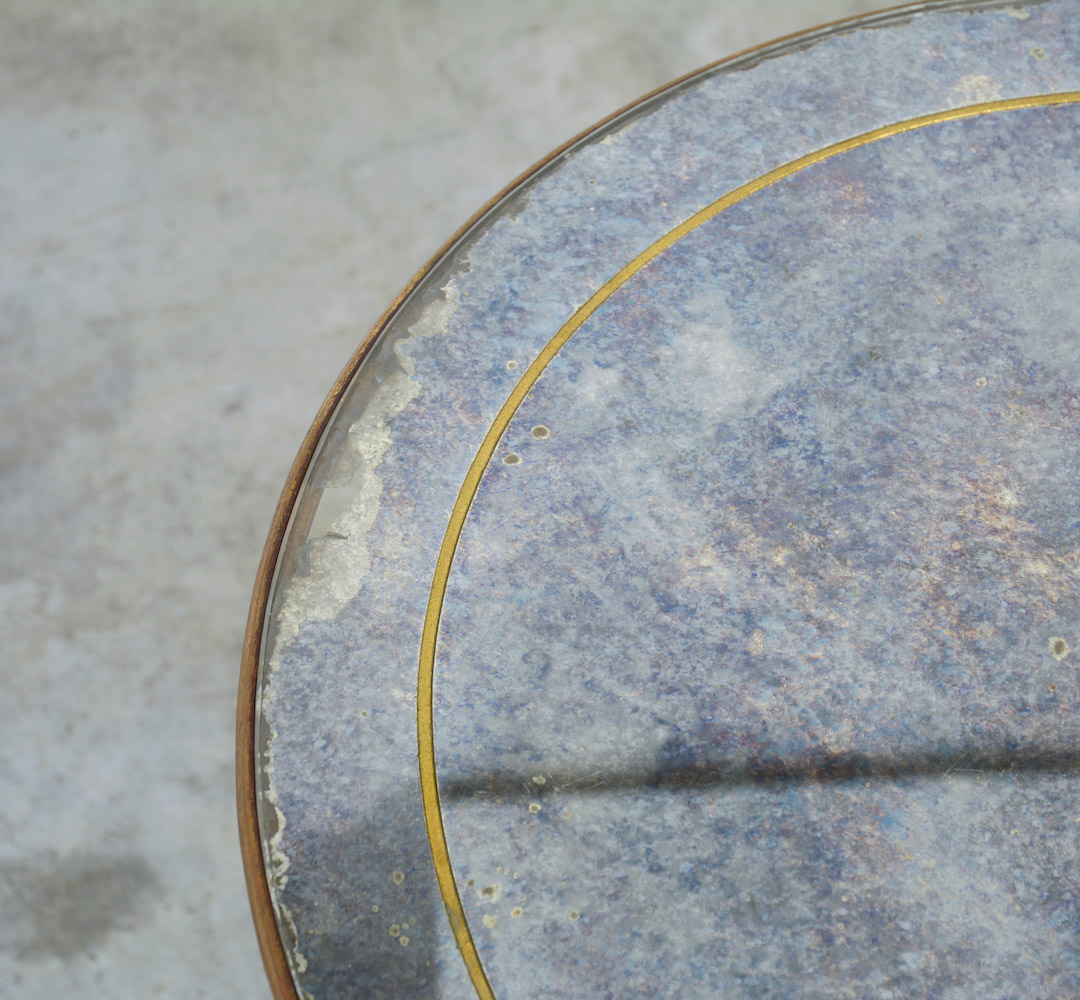 Maison Baguès Gilded Iron Side Table, Interbellum