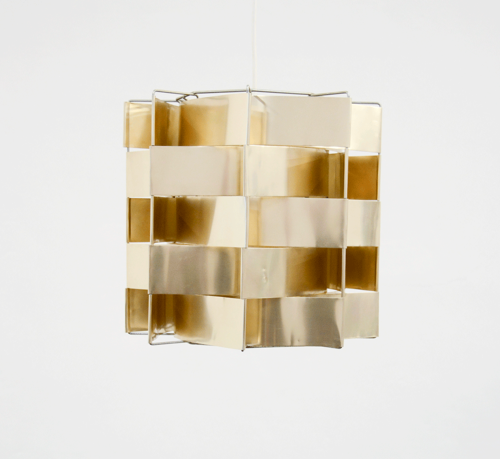 Gold Coloured Pendant Lamp by Max Sauze