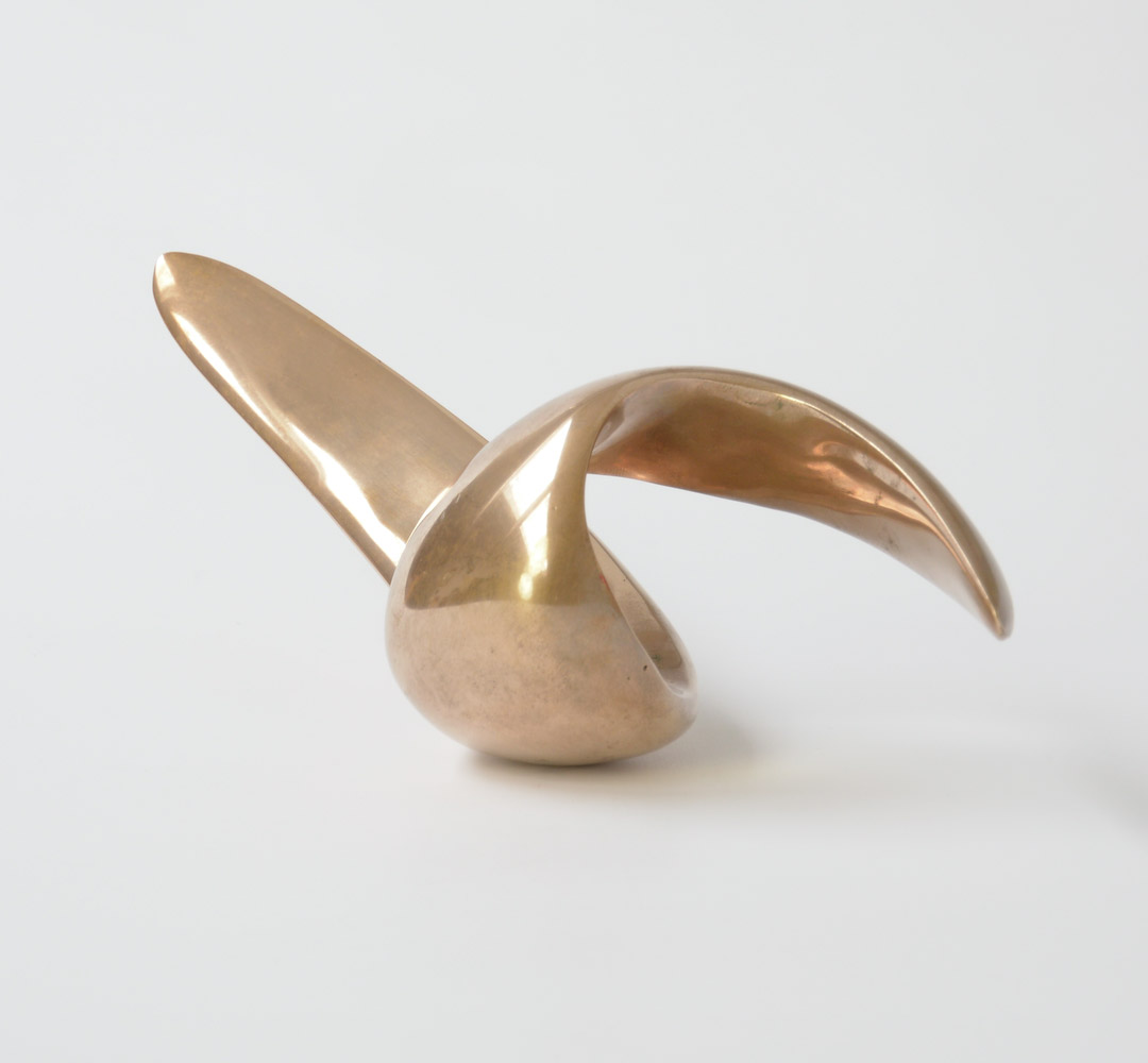 Organic Bronze Sculpture Vintage Design Point