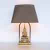 Stylish Pair of Gilded Bronze Buddha Table Lamps
