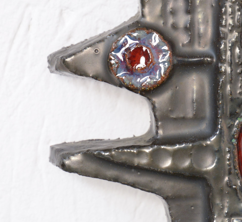 Decorative Ceramic Flower Wall Sculpture by Perignem and Paul Vermeire