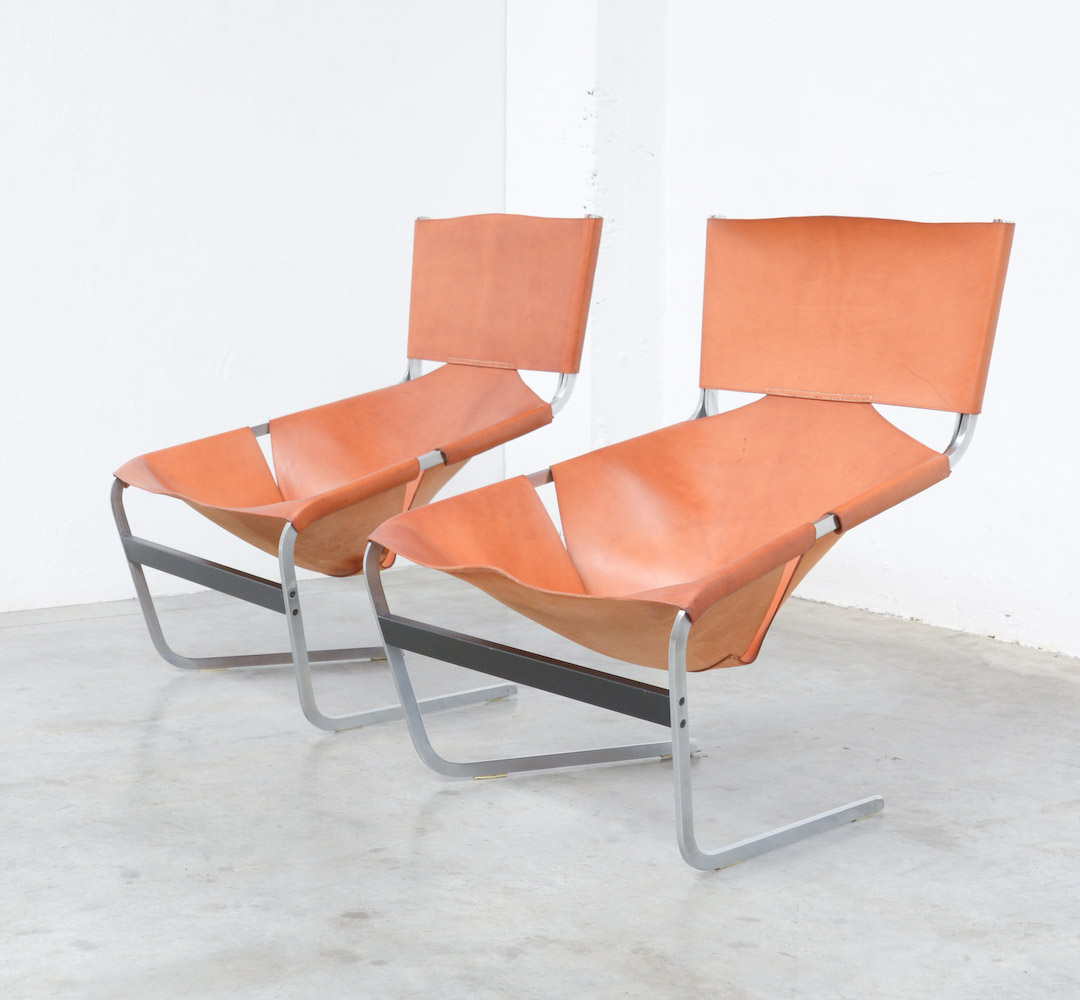 Pair of F444 Lounge Chairs by Pierre Paulin for Artifort