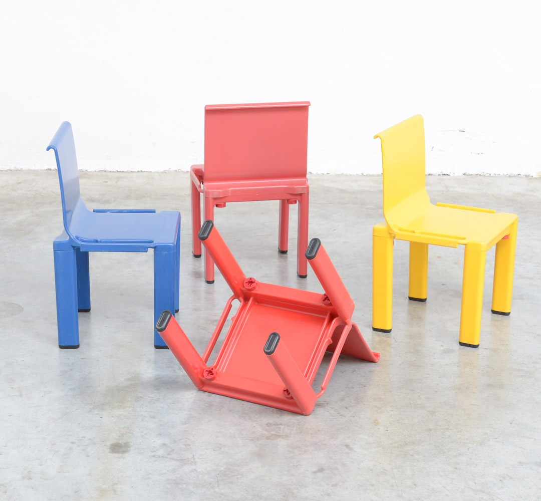 Plastic vintage chair set by Kartell