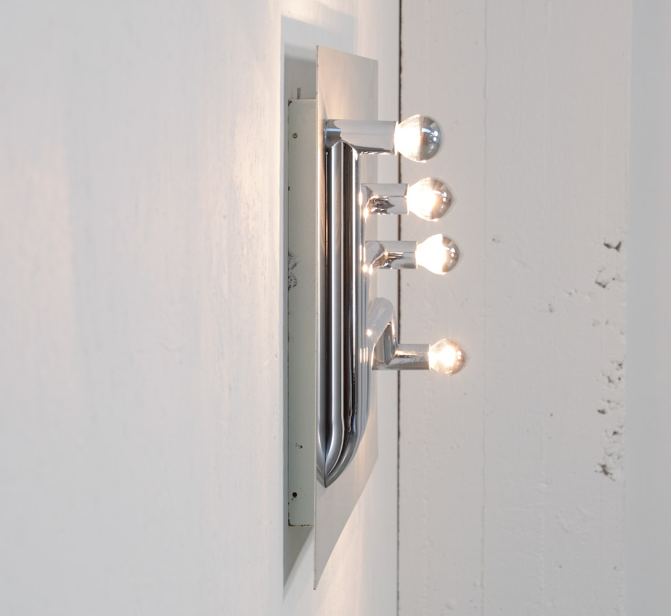 Sculptural Wall Lamp attr. to Reggiani, Italy