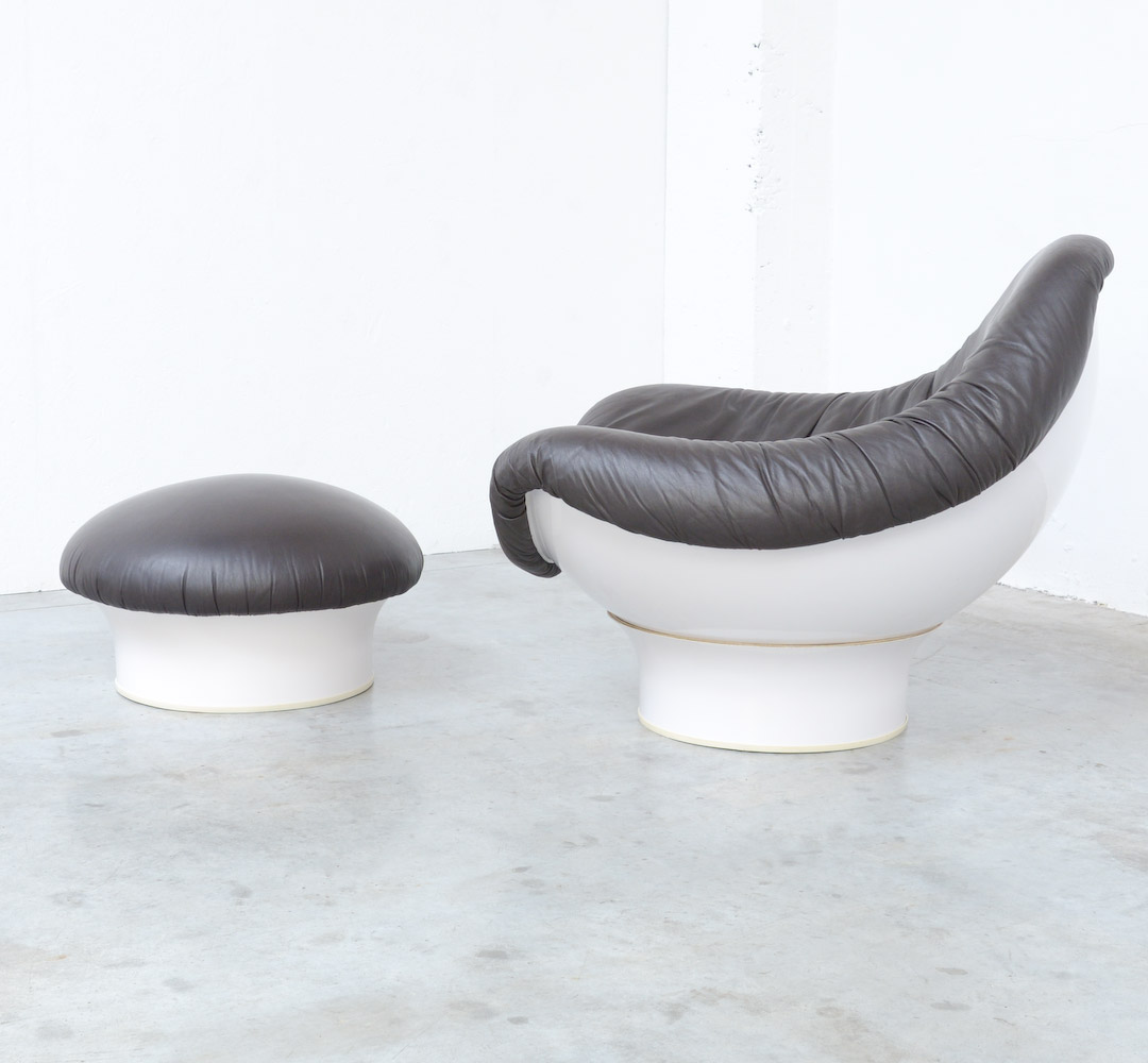 Rodina Easy Chair and Ottoman by Mario Brunu for Comfort