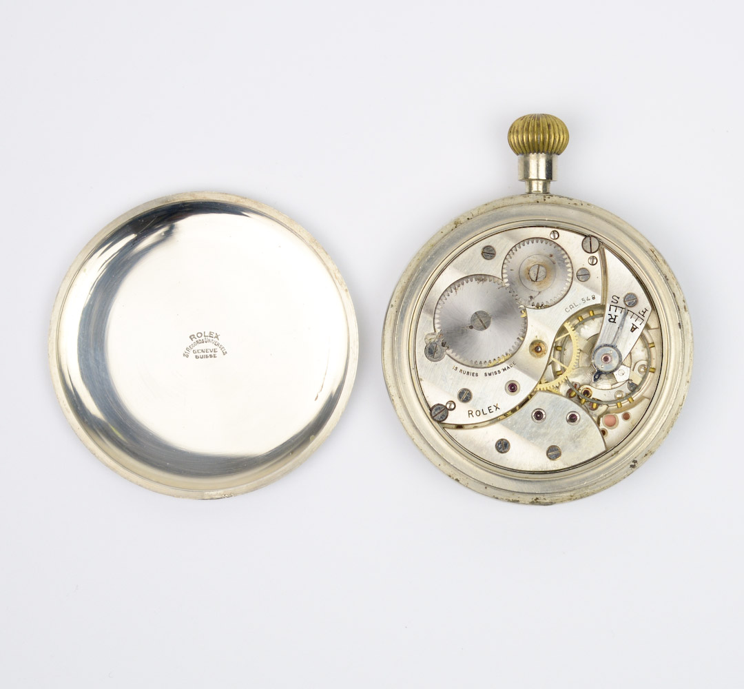 Nickel Cased Rolex British Military Pocket Watch