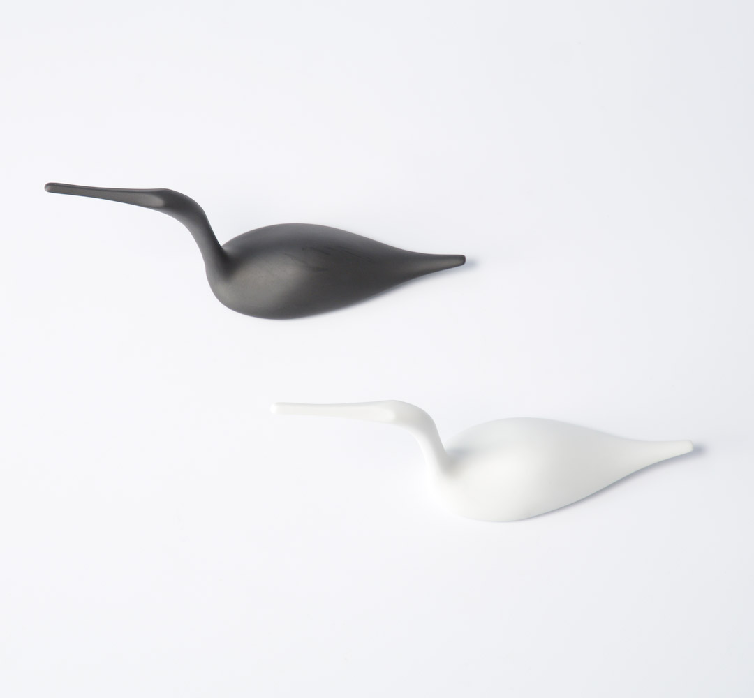 Black and White Porcelain Birds by Tapio Wirkkala for Rosenthal