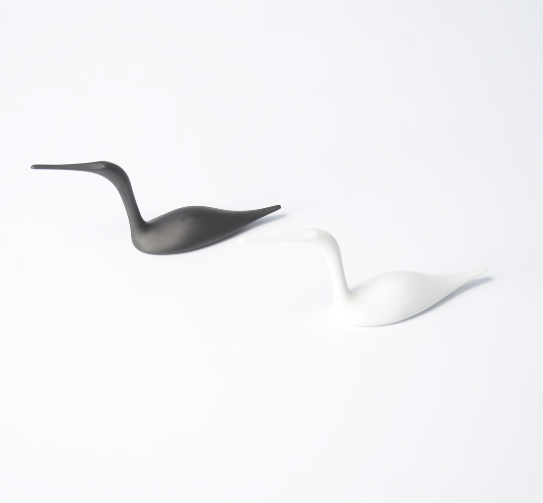 Black and White Porcelain Birds by Tapio Wirkkala for Rosenthal