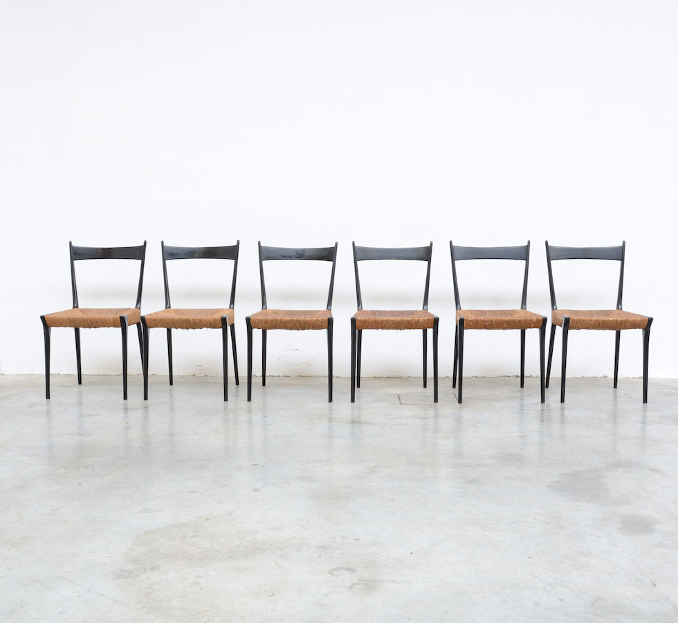 Set of 6 S2 Chairs by A. Hendrickx for Belform