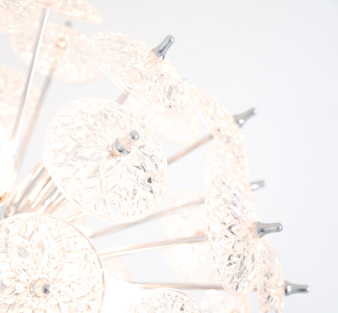 Sputnik, chandelier, Val Saint Lambert