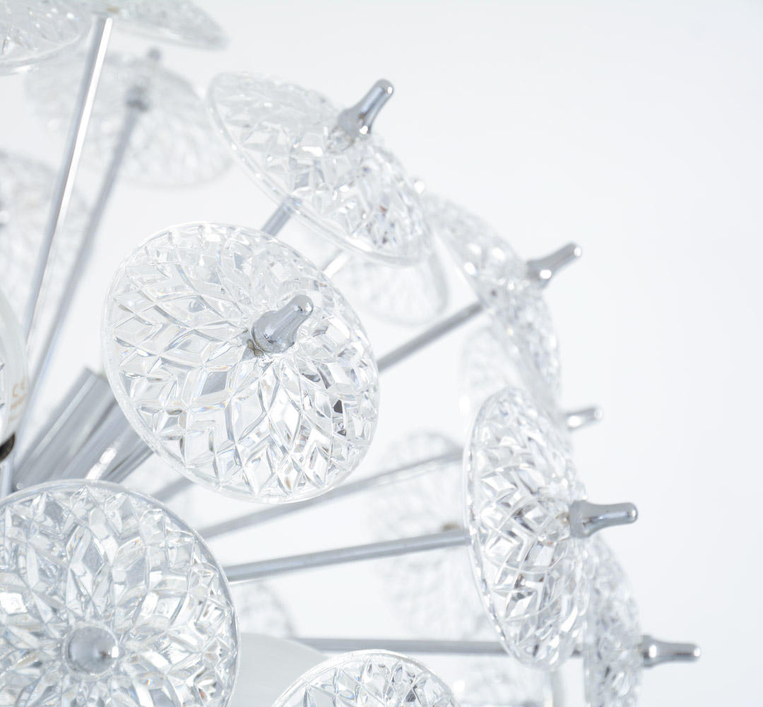 Sputnik, chandelier, Val Saint Lambert