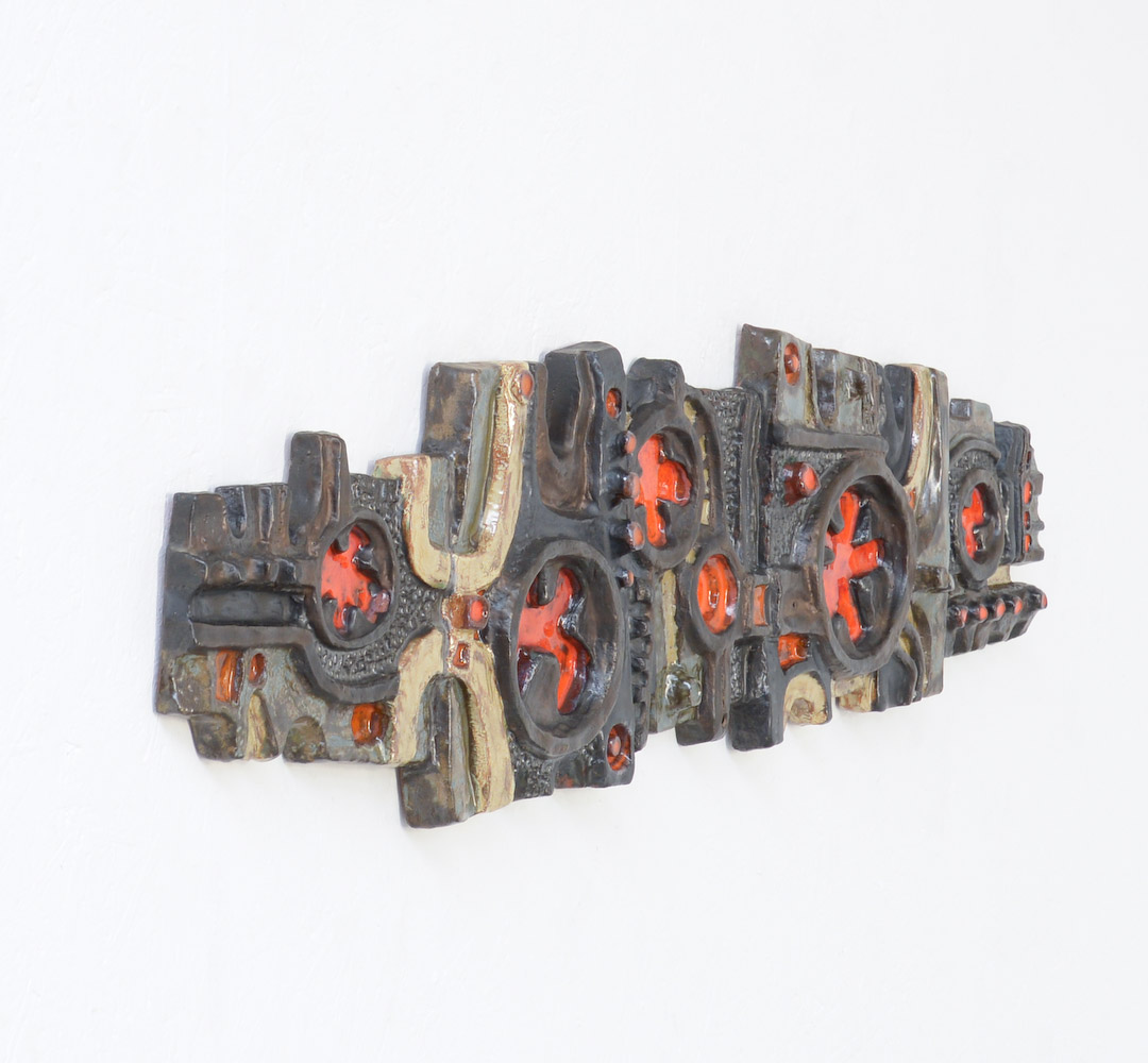 XL Ceramic Wall Sculpture by Elisabeth Vandeweghe for Perignem