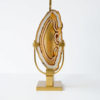Brass and Agate Table Lamp by Willy Daro