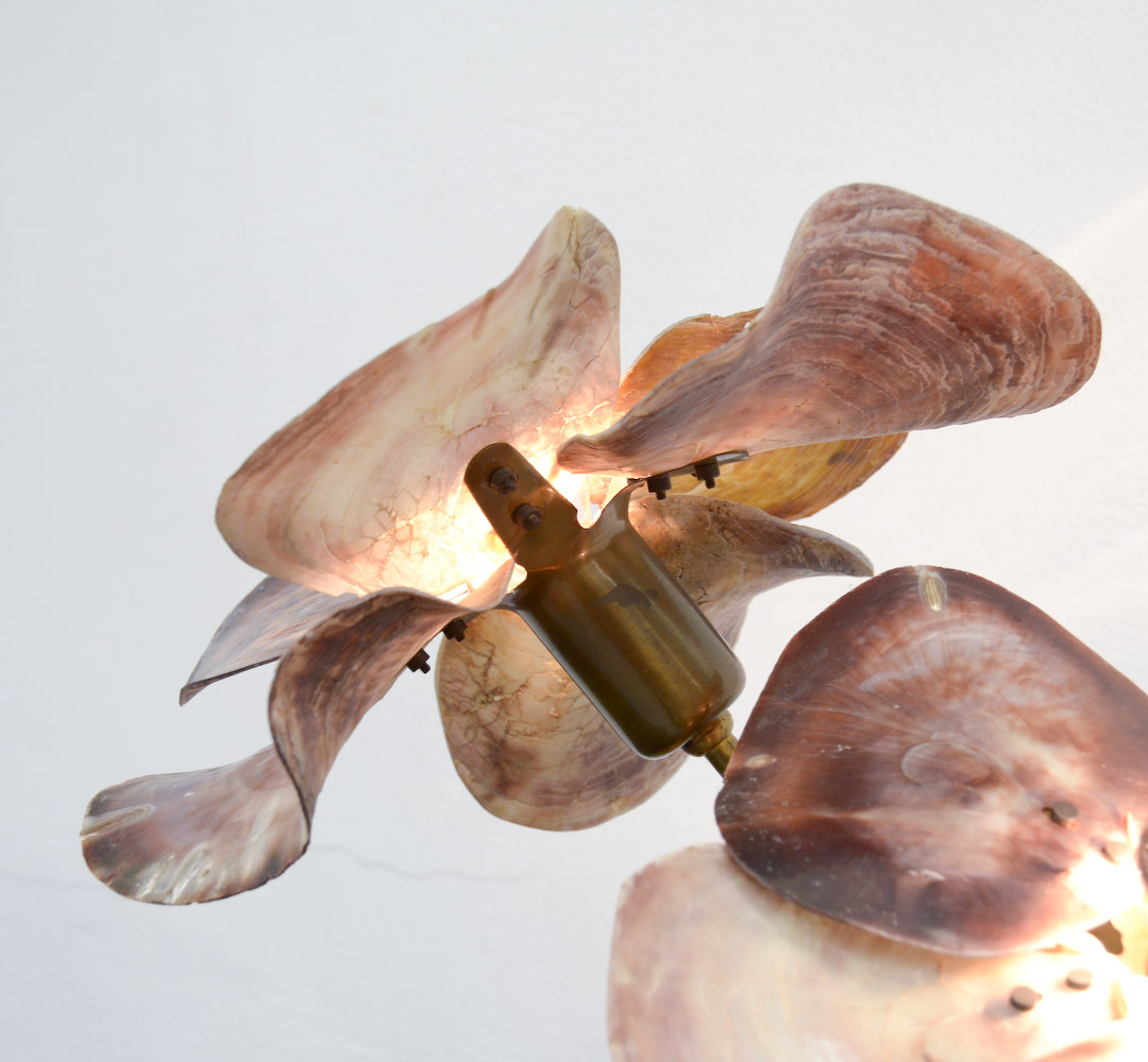 Brass Flower Table Lamp Willy Daro