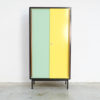 Mint Green and Yellow Wardrobe Cabinet by Willy Van Der Meeren
