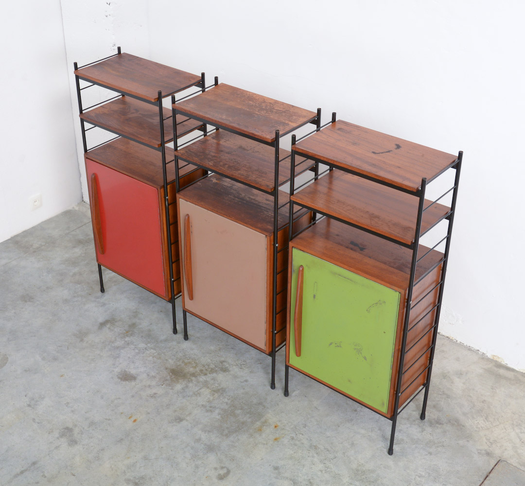 Rare Red Cabinet by Willy Van Der Meeren for Tubax