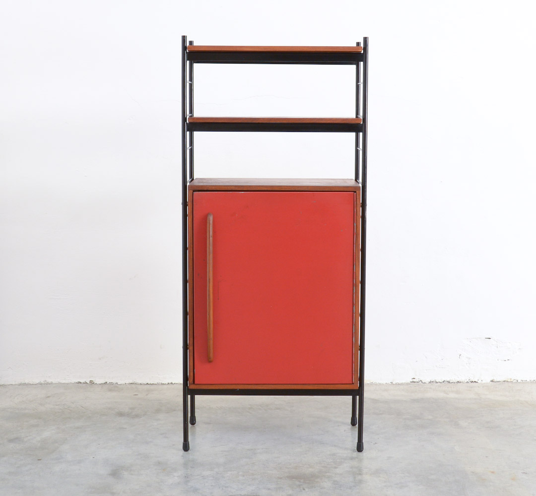 Rare Red Cabinet by Willy Van Der Meeren for Tubax